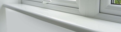 White upvc bullnose window - bullnose,