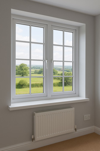 White upvc window - white, cover